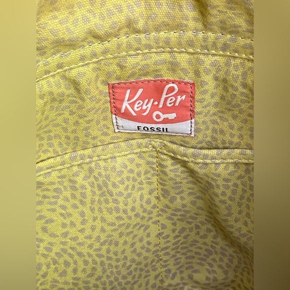 Vintage Fossil Floral Key-per Coated Canvas Shoulder Bag - Picture 4 of 7